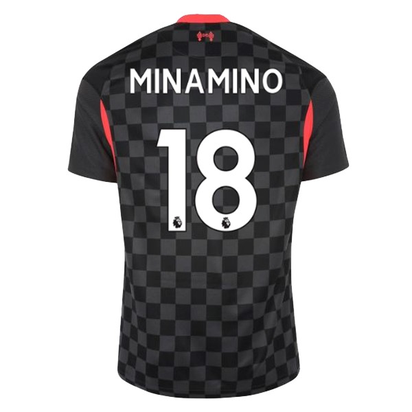 Camiseta Liverpool NO.18 Minamino 3ª 2020 2021 Negro